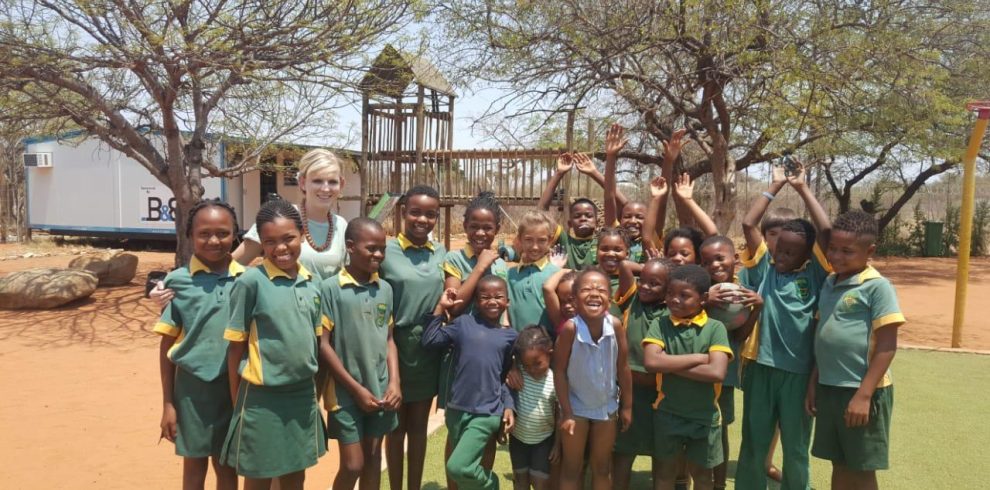 Lion Sanctuary Teaching School - students group photo