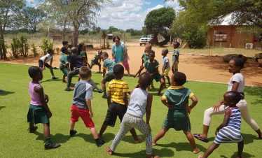 Lion Sanctuary Teaching School - students playing