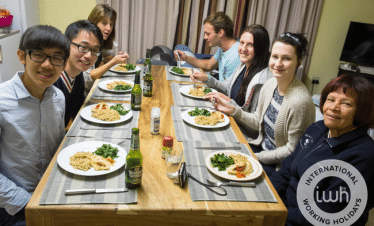 Namibia-Medical-Clinic-Volunteer-Having-meals