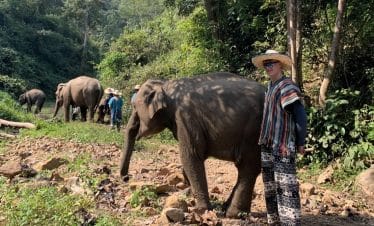 Thailand Elephant Sanctuary - Volunteers with Elephants - 15