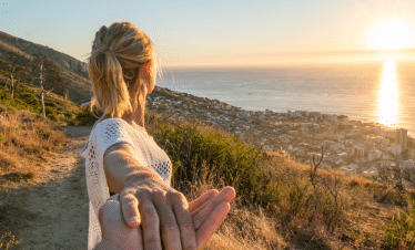 Cape Town to the Wild - A Photography Safari Experience - Woman overlooking sunset